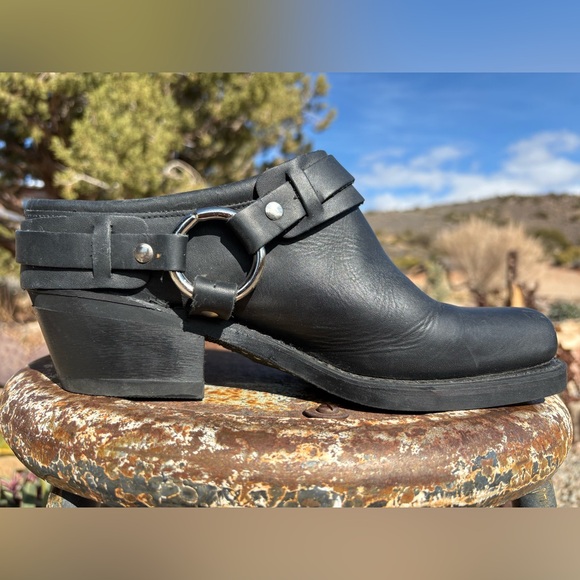FRYE Harness Mules Black - Picture 5 of 16